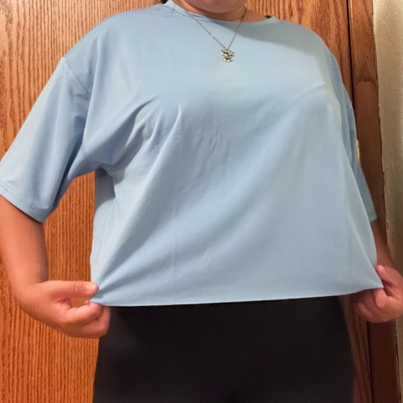 NWT Papaya Active Oversized Boxy Crop Ava Glow Tee Size Large - Picture 3 of 7